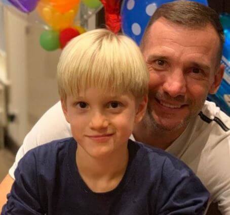 Alexander Shevchenko with his father Andriy Shevchenko.